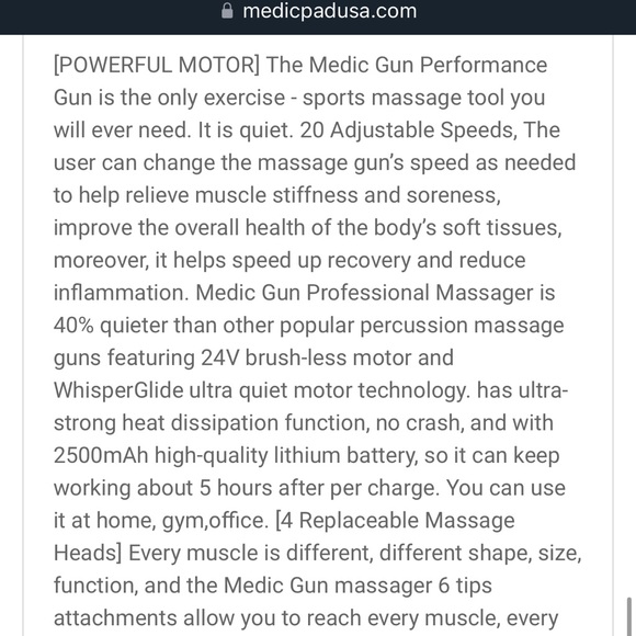 MedicPad Medic Massage Gun “X7” NWT - Picture 5 of 6